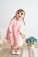 Pink ruffle girl dress