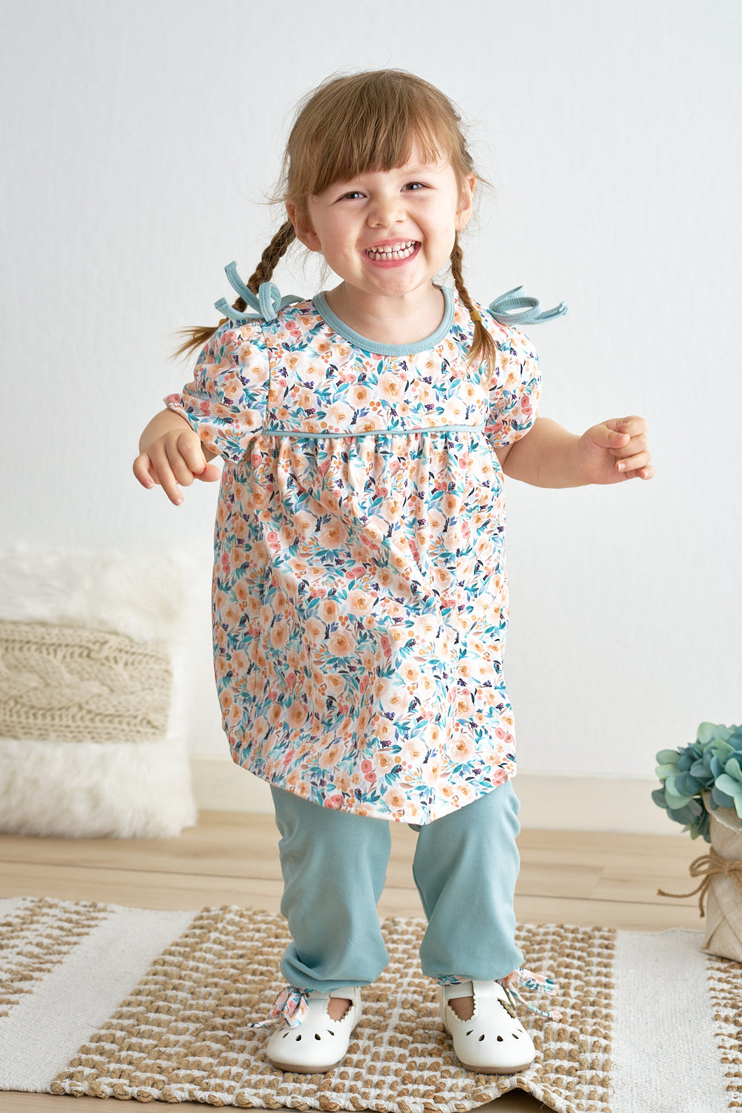 Floral print girl pants set - ARIA KIDS