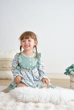 Mint floral print ruffle dress - ARIA KIDS