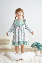 Mint floral print ruffle dress - ARIA KIDS