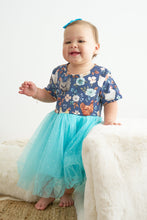 Floral chicken print sequin tulle dress - ARIA KIDS