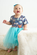 Floral chicken print sequin tulle dress - ARIA KIDS