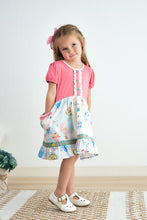 Platinum balloon print puff sleeve dress - ARIA KIDS