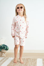 Pink floral print zip rashguard girl swimsuit - ARIA KIDS