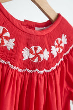 Red candy hand smocked dress - ARIA KIDS