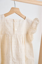 White lace flutter sleeve girl dress - ARIA KIDS
