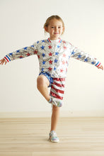 Patriotic star sequins girl coat - ARIA KIDS