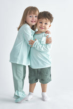 Truck and dog applique stripe girl set - ARIA KIDS