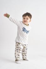 Stripe airplane embroidery boy set - ARIA KIDS