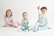 Christmas tree embroidery dot print dress