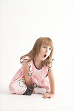 Pink halloween ghost applique ruffle dress - ARIA KIDS