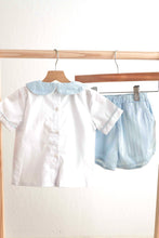 Blue easter cross hand-smocked boy set - ARIA KIDS