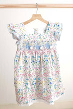 Floral easter bunny hand-smocked dress - ARIA KIDS