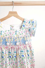 Floral easter bunny hand-smocked dress - ARIA KIDS