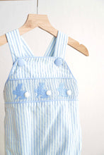 Blue easter bunny hand-smocked boy bubble - ARIA KIDS