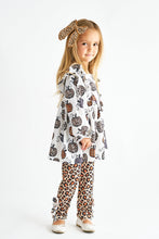 Leopard pumpkin print girl set - ARIA KIDS