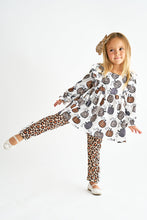 Leopard pumpkin print girl set - ARIA KIDS