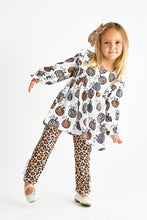 Leopard pumpkin print girl set - ARIA KIDS