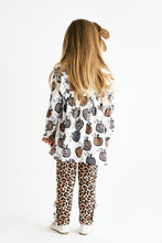 Leopard pumpkin print girl set - ARIA KIDS