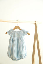 Blue easter cross hand-smocked girl bubble - ARIA KIDS