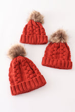 Caramel pompom cable beanie hat - ARIA KIDS