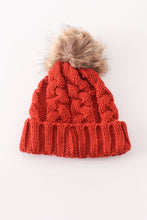 Caramel pompom cable beanie hat - ARIA KIDS