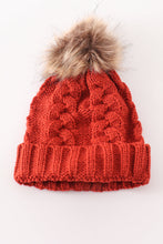 Caramel pompom cable beanie hat - ARIA KIDS