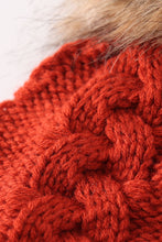 Caramel pompom cable beanie hat - ARIA KIDS
