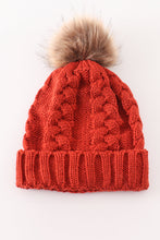 Caramel pompom cable beanie hat - ARIA KIDS