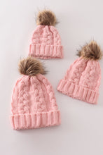 Pink pompom cable beanie - ARIA KIDS