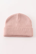 Pink ribbed basic knit beanie - ARIA KIDS