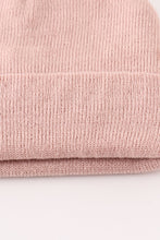 Pink ribbed basic knit beanie - ARIA KIDS