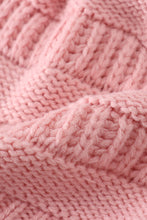 Pink pompom cable beanie hat - ARIA KIDS