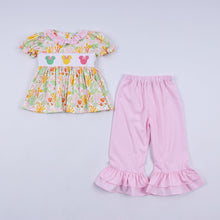 Sweet island character hand smocked ruffle pants set - ARIA KIDS