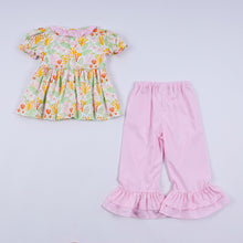 Sweet island character hand smocked ruffle pants set - ARIA KIDS