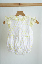 Mustard character hand smocked ruffle bubble - ARIA KIDS