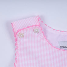 Pink princess hand smocked plaid dress - ARIA KIDS