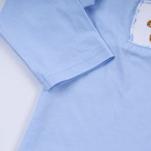 Blue gingerbread hand smocked gingham pants set - ARIA KIDS