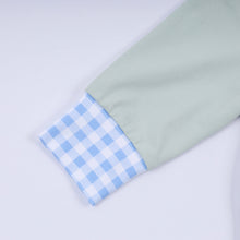 Sage cow hand smocked bubble - ARIA KIDS