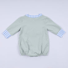 Sage cow hand smocked bubble - ARIA KIDS
