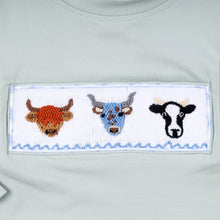 Sage cow hand smocked gingham pants set - ARIA KIDS