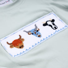 Sage cow hand smocked gingham pants set - ARIA KIDS