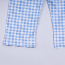 Sage cow hand smocked gingham pants set - ARIA KIDS