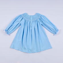 Blue nativity hand smocked dress - ARIA KIDS