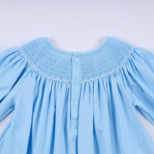 Blue nativity hand smocked dress - ARIA KIDS
