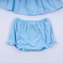 Blue nativity hand smocked bloomer set - ARIA KIDS