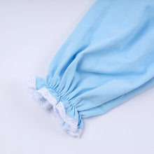 Blue nativity hand smocked ruffle pants set - ARIA KIDS