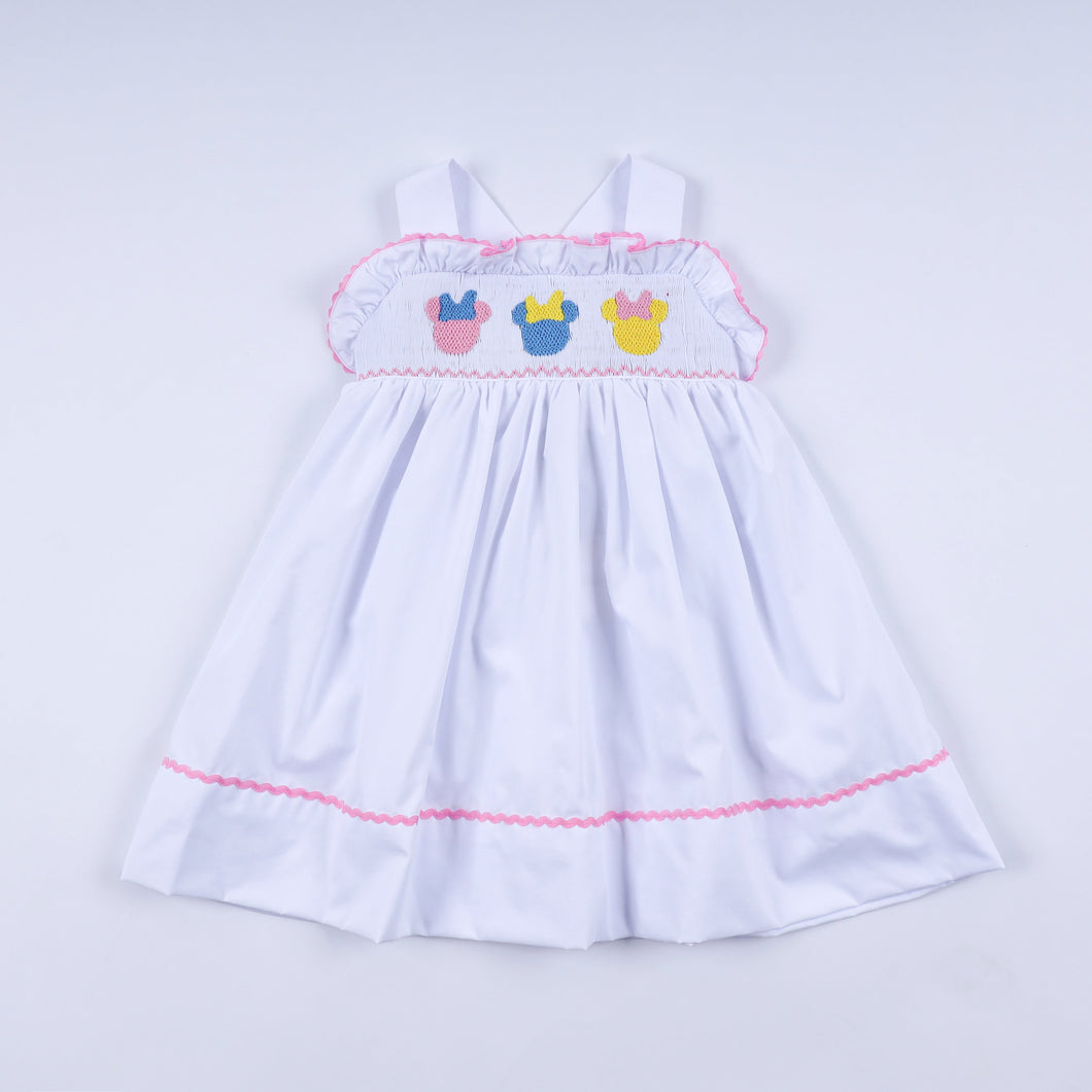 White character ruffle dress - ARIA KIDS