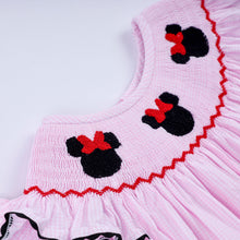Red character hand smocked plaid ruffle dress - ARIA KIDS
