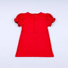 Red character hand smocked dress - ARIA KIDS